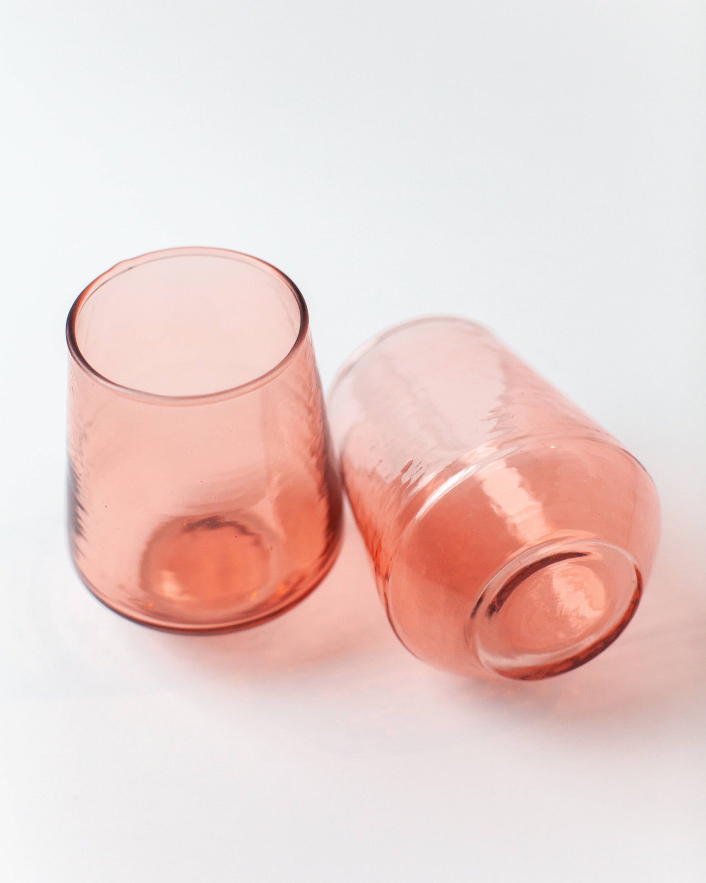 Creative Women - Handblown Hammered Glass Water Tumbler | Pair of 2: Smoke - Curated Home Decor