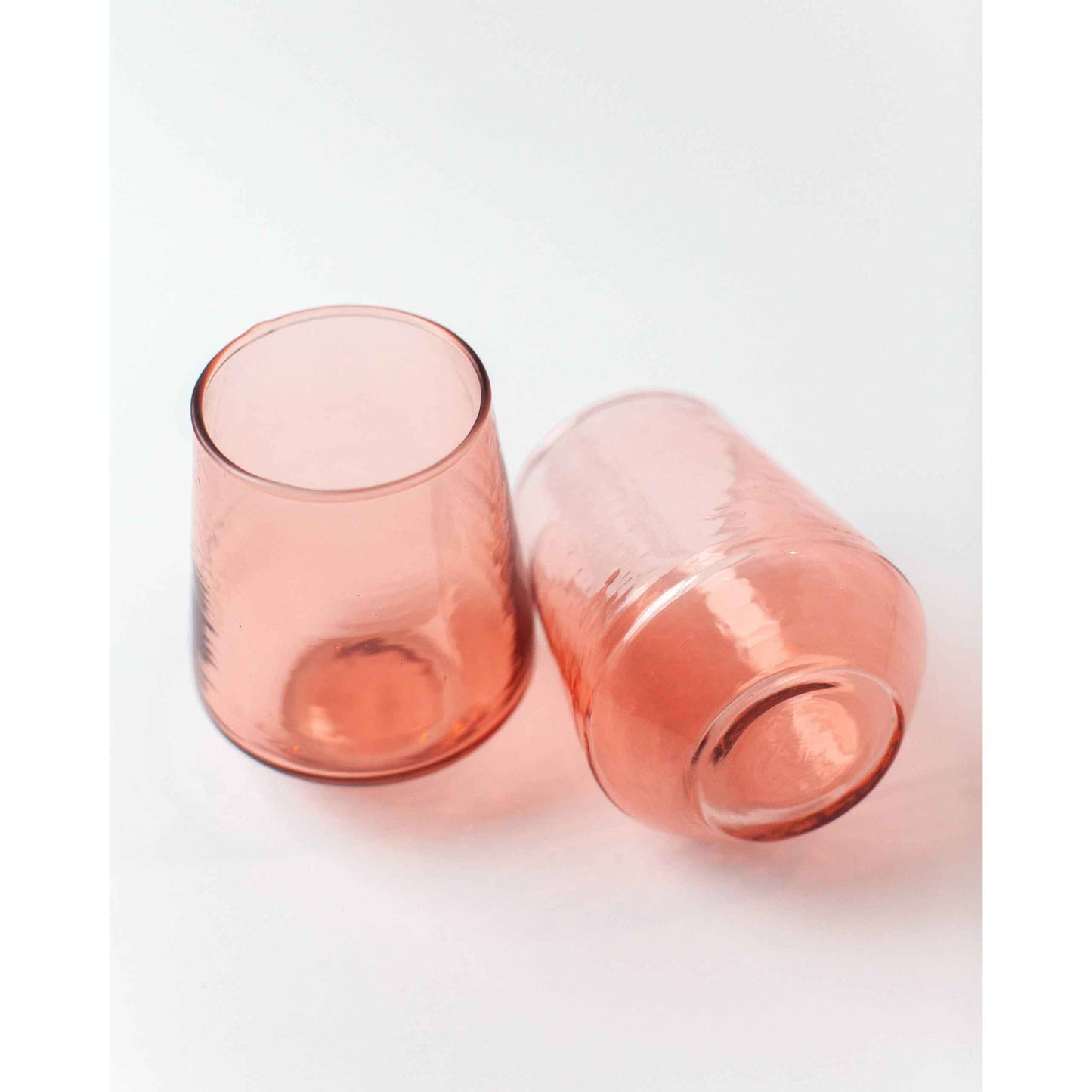 
                  
                    A pair of amber handblown hammered glass water tumblers. - Curated Home Decor
                  
                