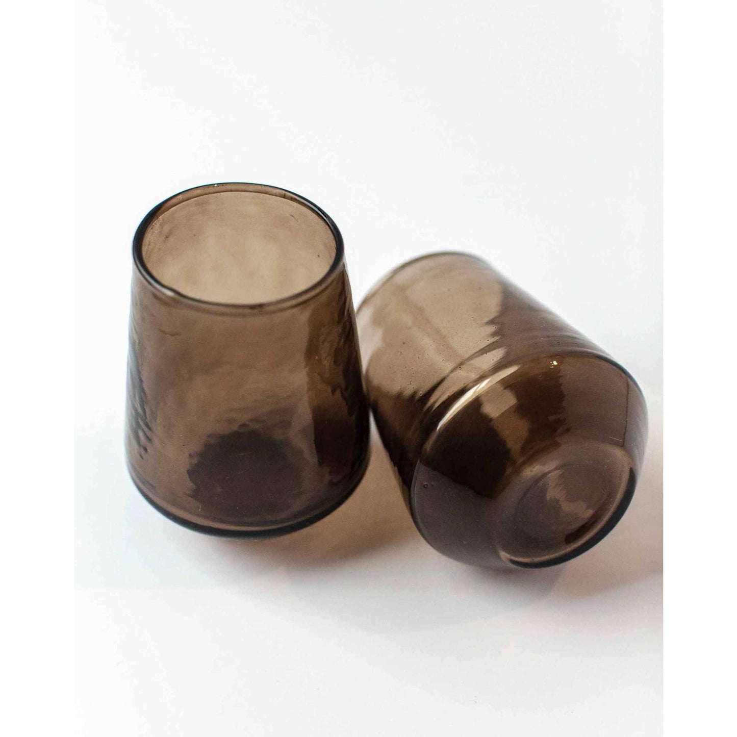 
                  
                    A pair of amber handblown hammered glass water tumblers. - Curated Home Decor
                  
                