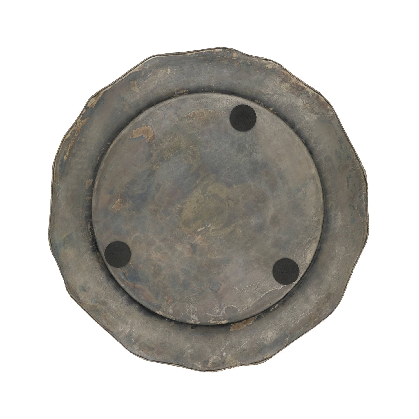 Scallop Edge Hammered Charger: Silver / 13" - Curated Home Decor