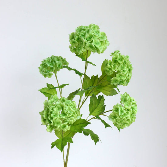 40"Long-5 Blooms-Premium Faux Snowball hydrangea spray