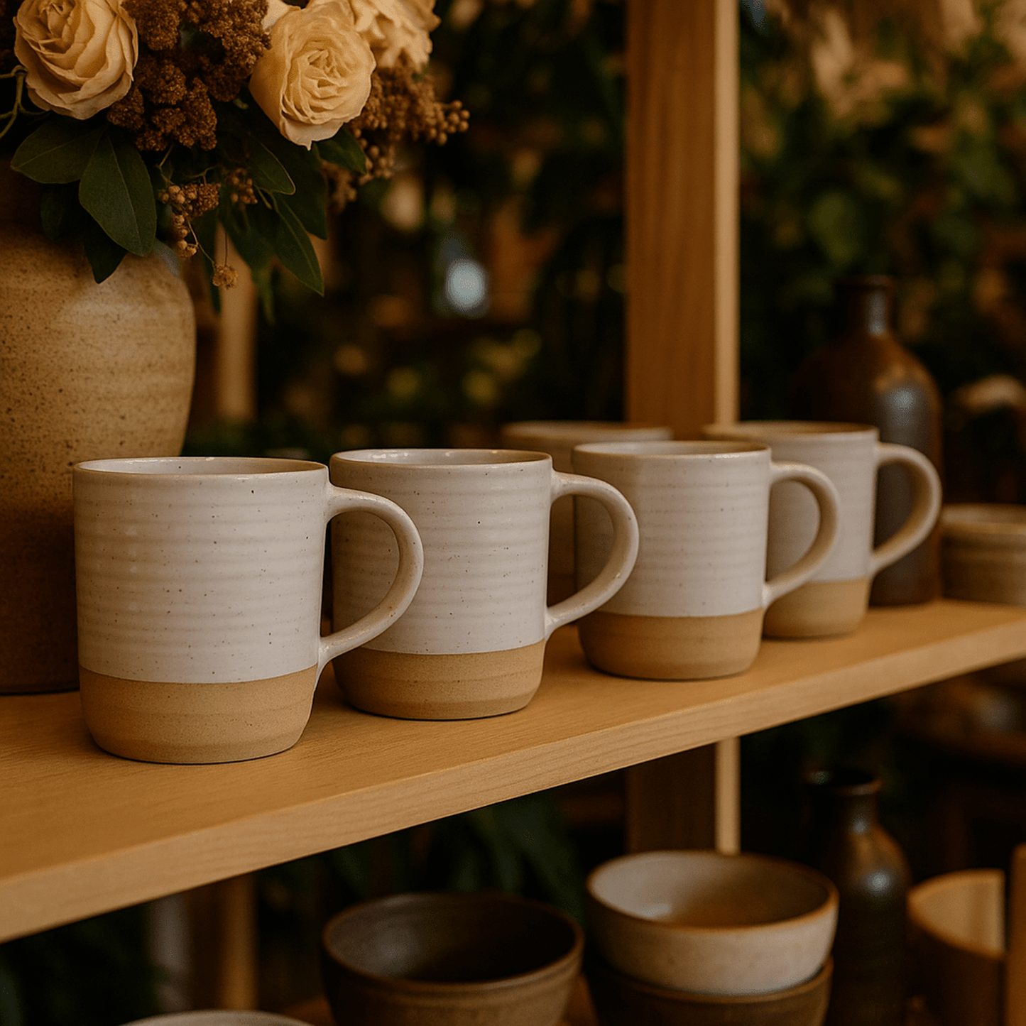 
                  
                    Farmhouse Handmade Pottery Mug - Curated Home Decor
                  
                