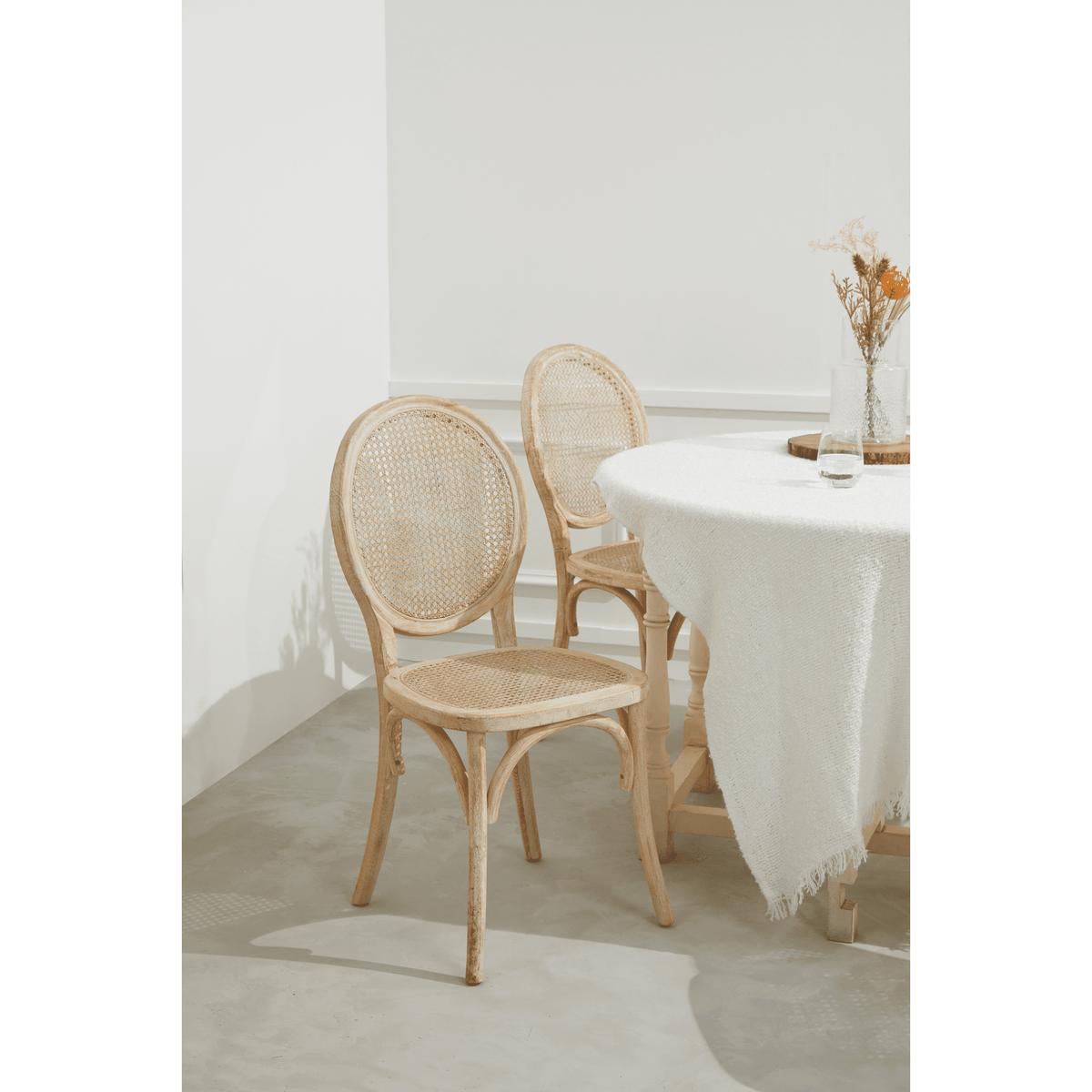 
                  
                    King Louis Dining Chairs-White Wash - Curated Home Decor
                  
                