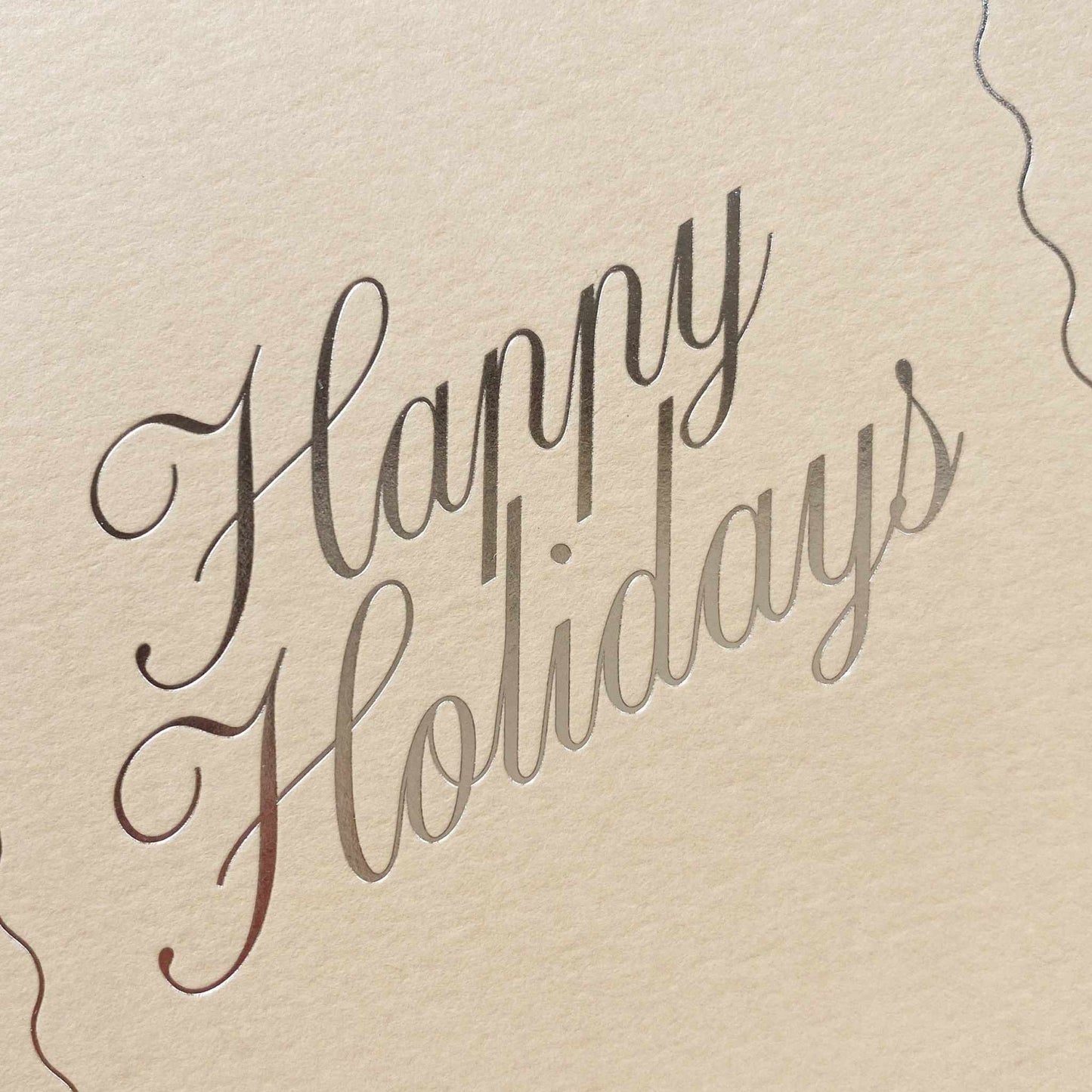 Happy Holidays No. 25: Sand / Single Card - Curated Home Decor