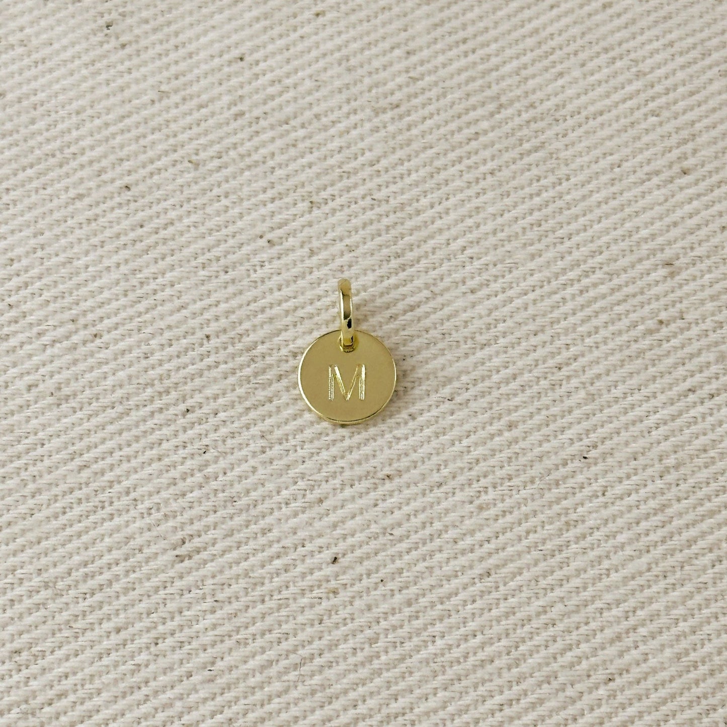 18k Gold Initial Charm — Letter M - Curated Home Decor