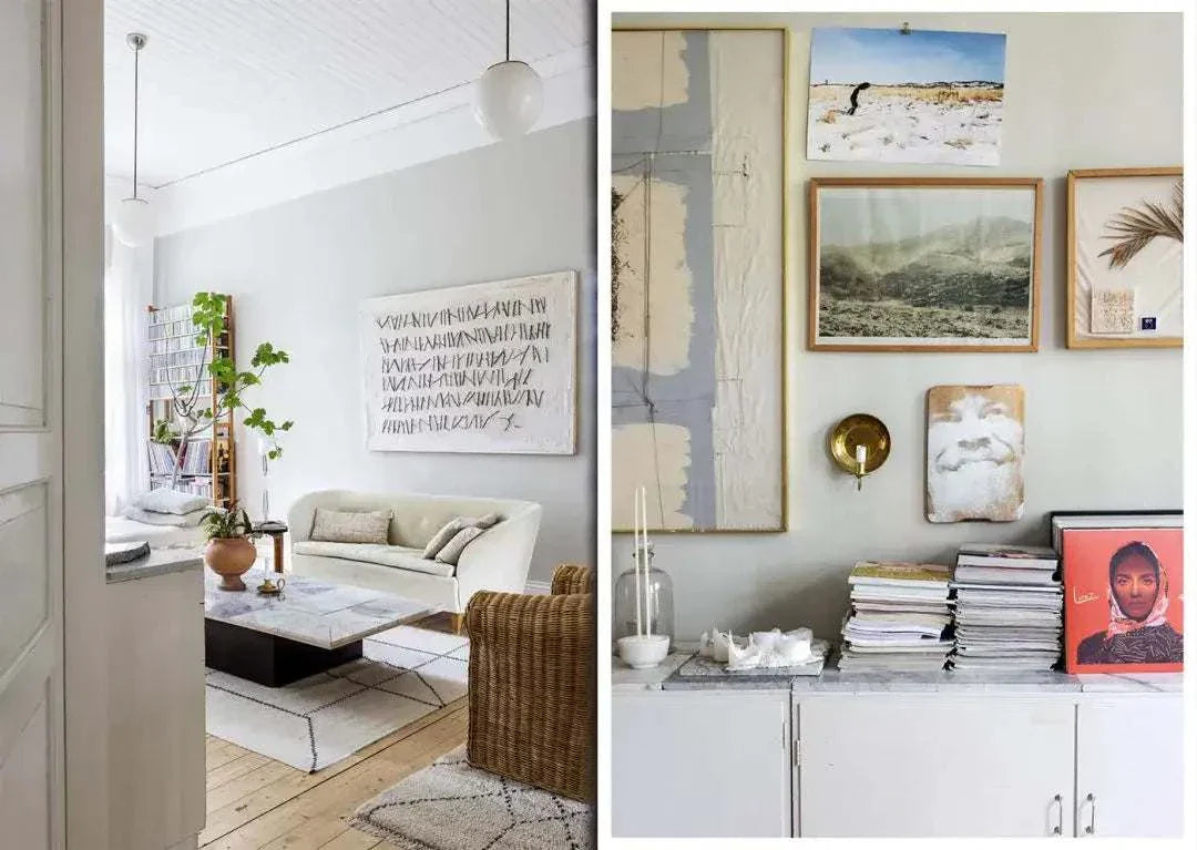 Nordic interior design with layered textures and vintage details from Dear Old Home book by Frida Steiner