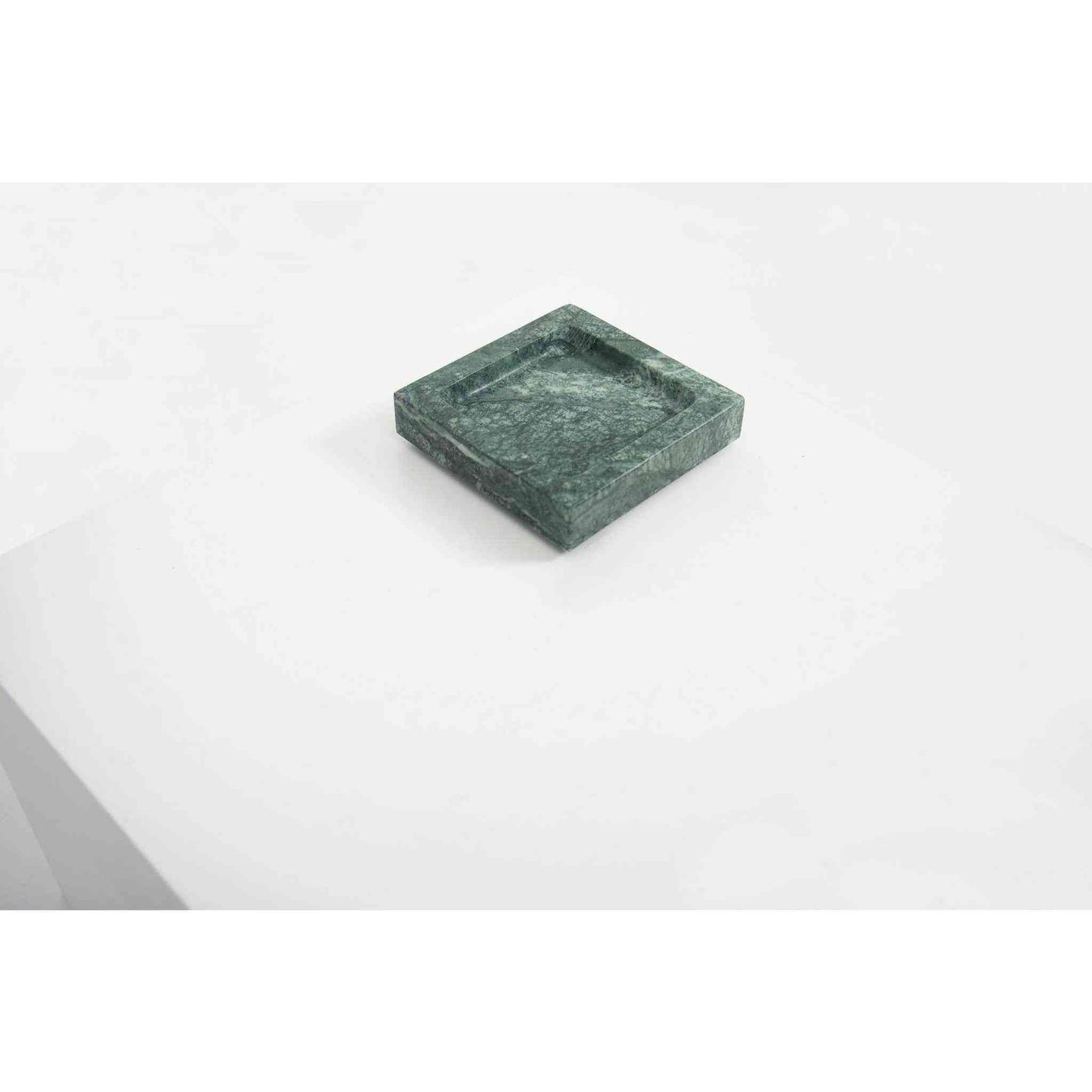 Empress Green Marble small square tray with honed surface and fine green veining