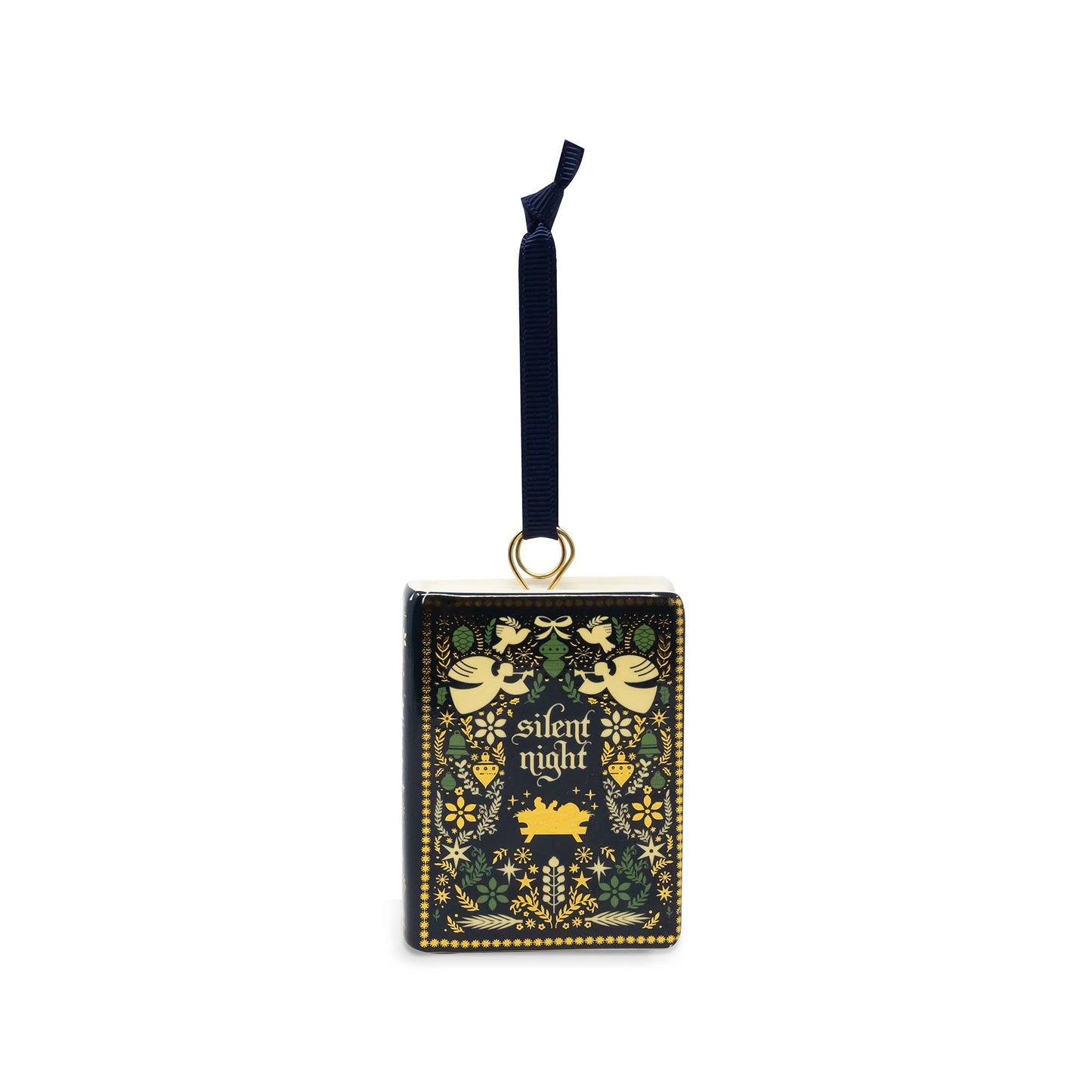 Ceramic Book Ornament, Silent Night (Pre-Order: Ships Sept) - Curated Home Decor