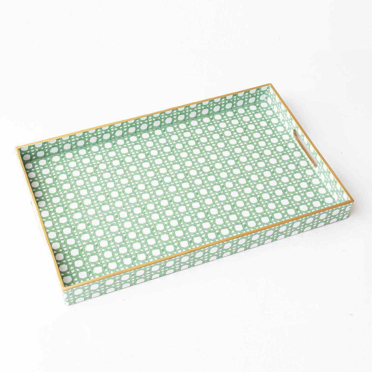 
                  
                    Green Cane Rectangular Tray - Curated Home Decor
                  
                