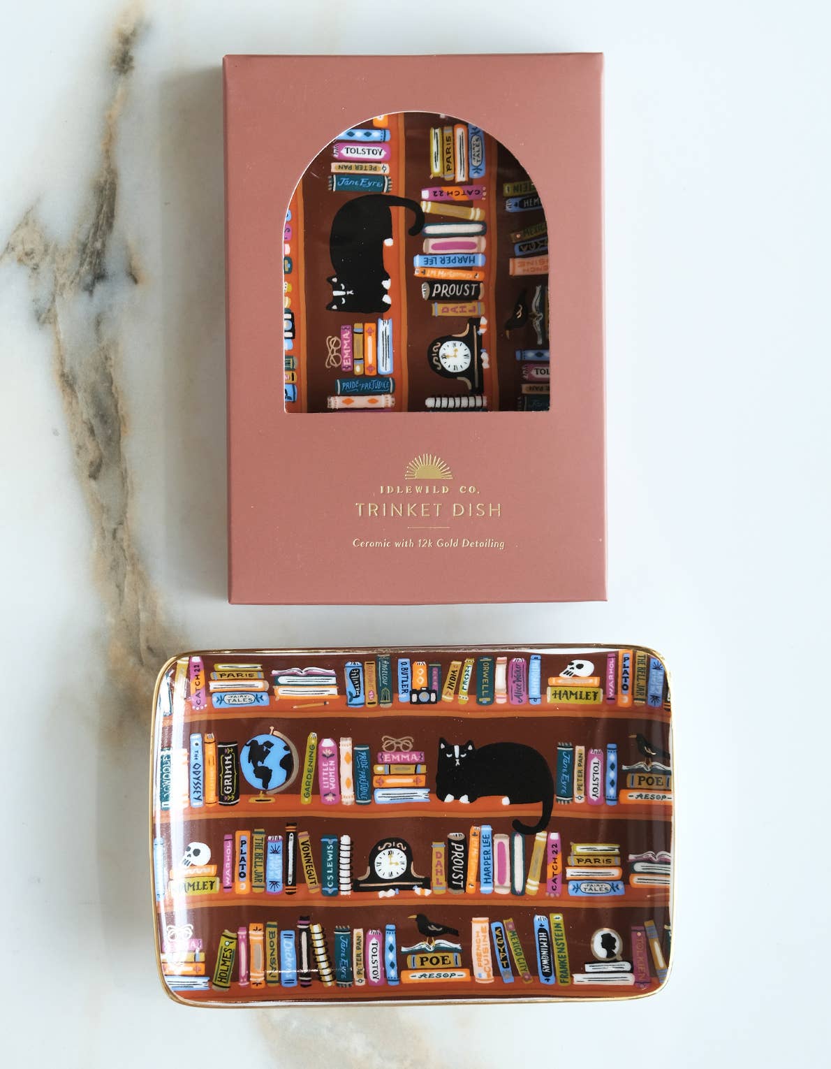 
                  
                    Bookshelf Porcelain Trinket Tray - Curated Home Decor
                  
                