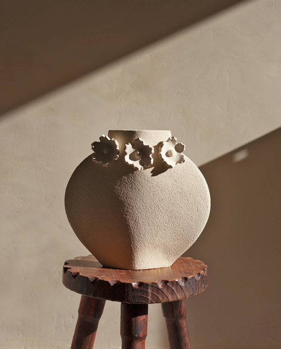 Ceramic Summer Vase 'Sculptural Flowers'
