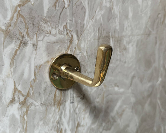 Solid Brass Wall Mounted Hooks, Bathroom Wall Hooks - Curated Home Decor