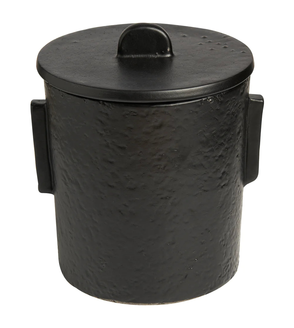 Matte Black Ice Bucket With Lid - Curated Home Decor