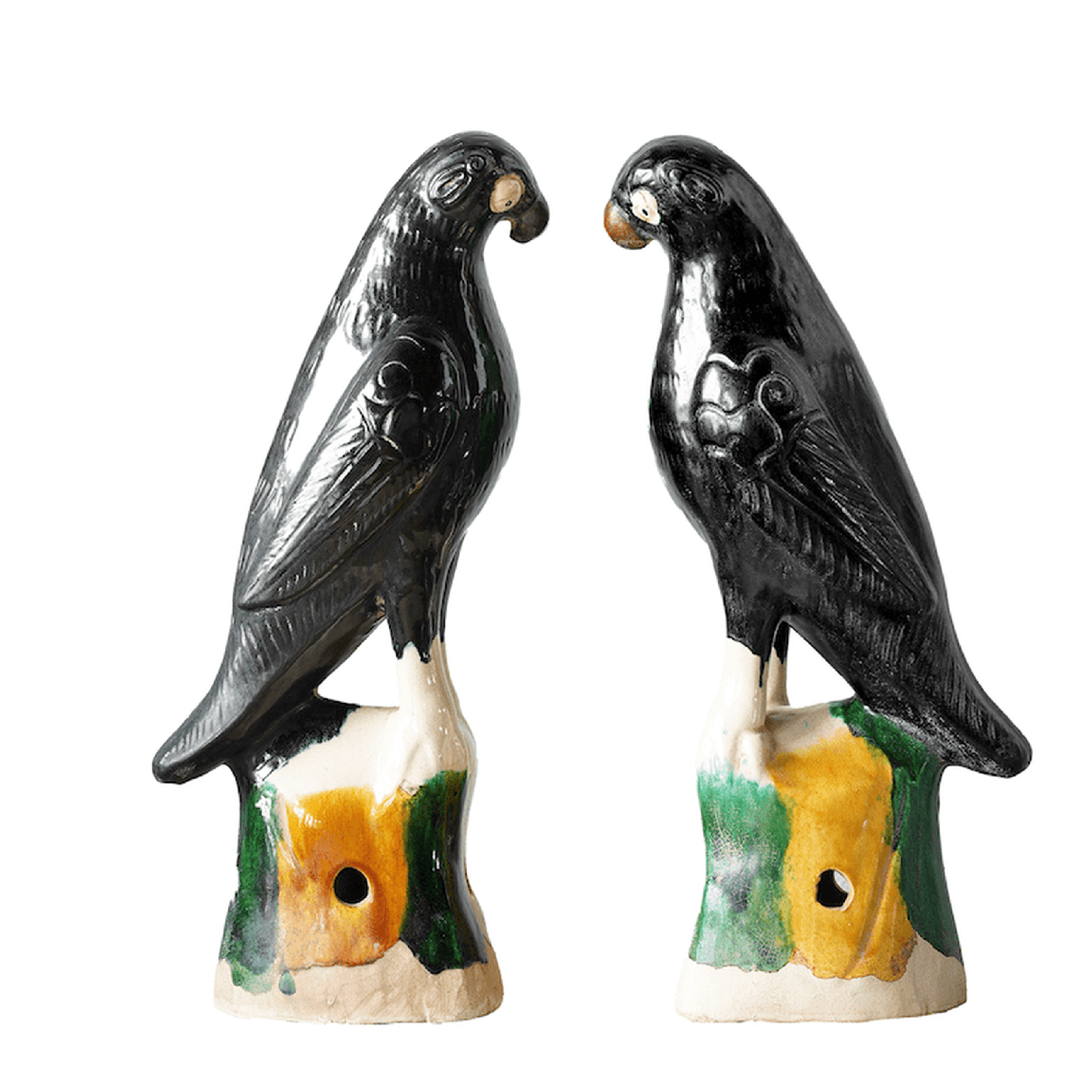 
                  
                    Jingdezhen Hand - Painted Porcelain Bird, Pair - Curated Home Decor
                  
                
