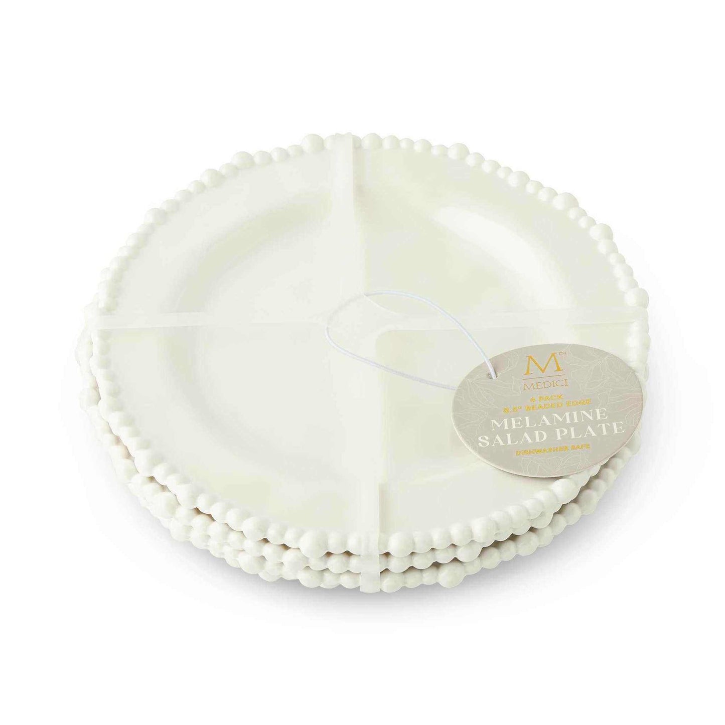 
                  
                    4pk 8.5'' Melamine Beaded Edge Salad Plates - White - Curated Home Decor
                  
                