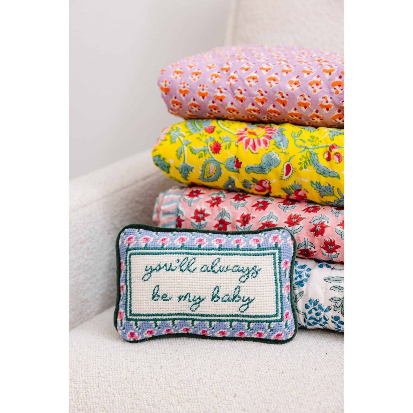 
                  
                    Be My Baby Mini Needlepoint Pillow - Curated Home Decor
                  
                