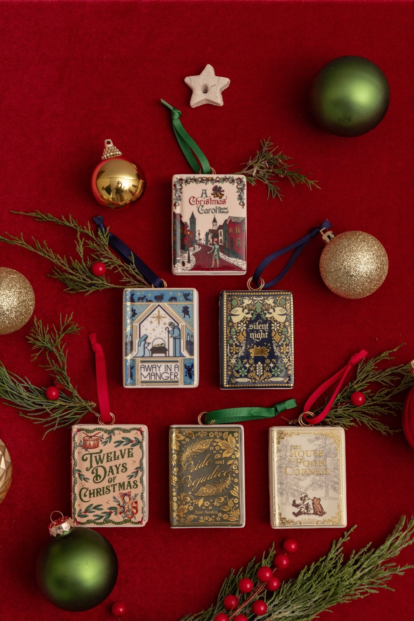Ceramic Book Ornament, Silent Night (Pre-Order: Ships Sept) - Curated Home Decor