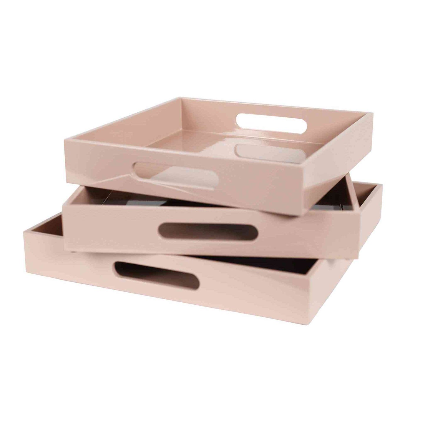 
                  
                    Square Tray Set of 3 in beige, small to large sizes, food safe and handmade in Vietnam
                  
                