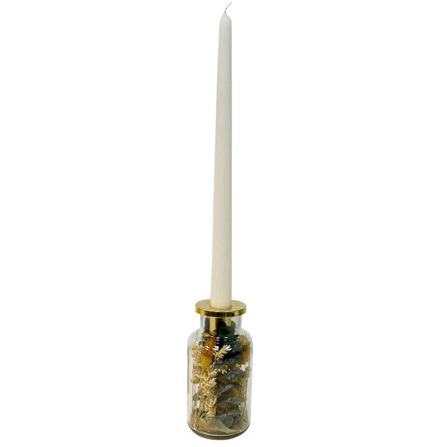 Spring Blooms Botanical Taper Candle Holder: Stout Shape - Curated Home Decor