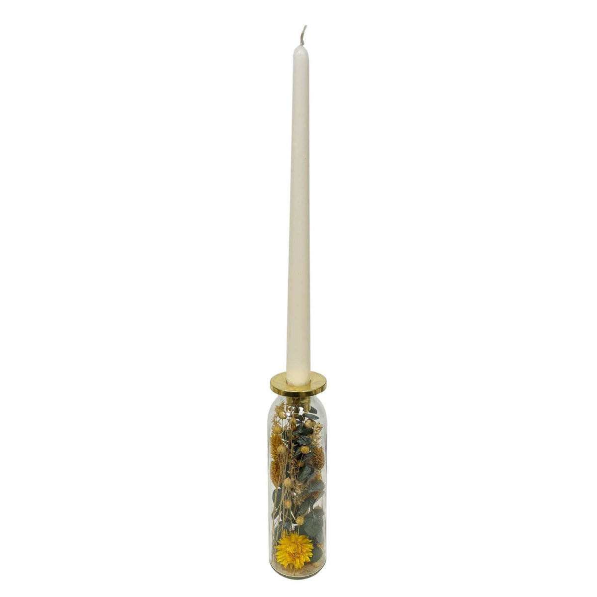 Spring Blooms Botanical Taper Candle Holder: Curved Shape - Curated Home Decor