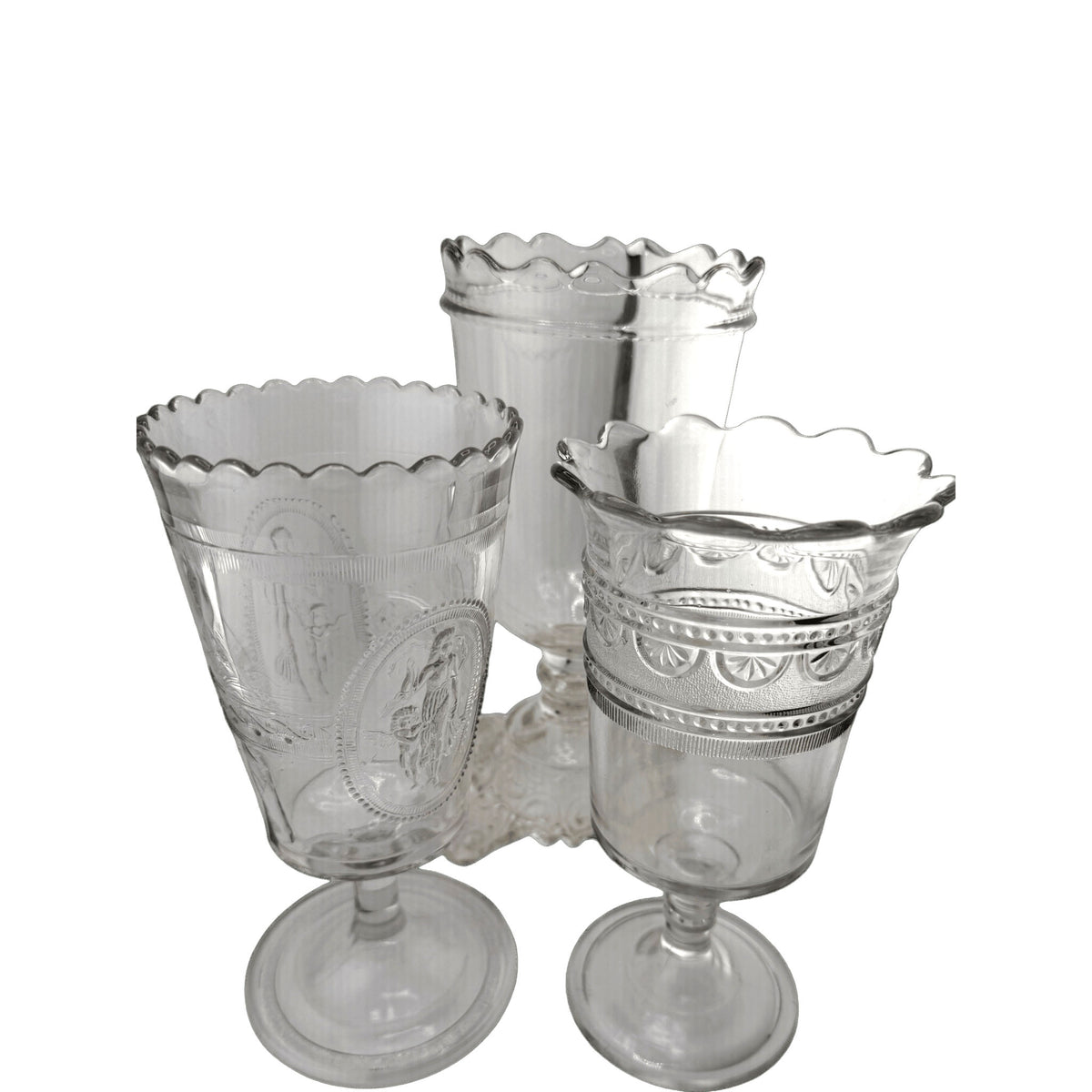 
                  
                    Antique Pressed-Glass Pedestal Vases — Sold Individually - Curated Home Decor
                  
                