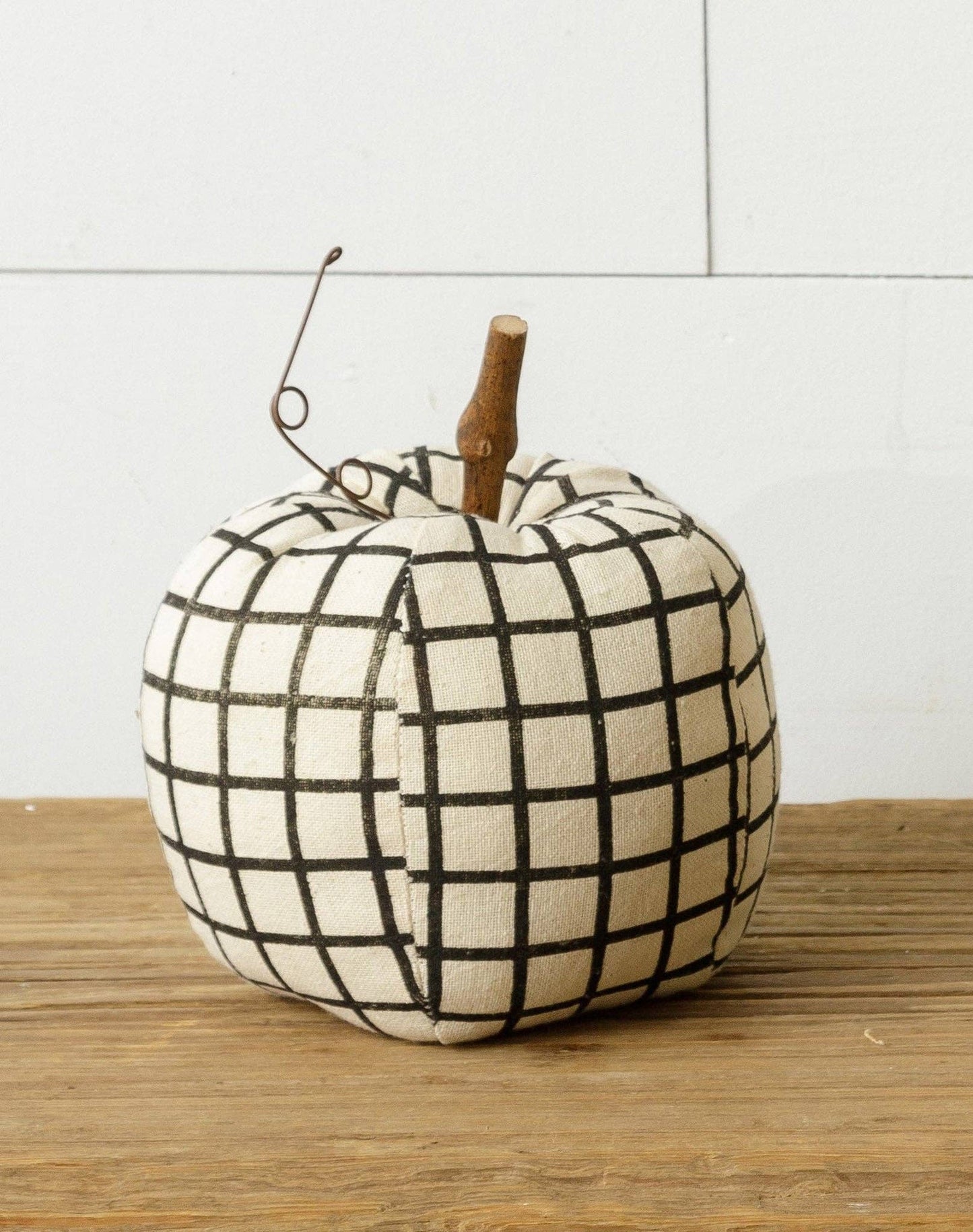 Window Pane Check Pumpkin - Curated Home Decor