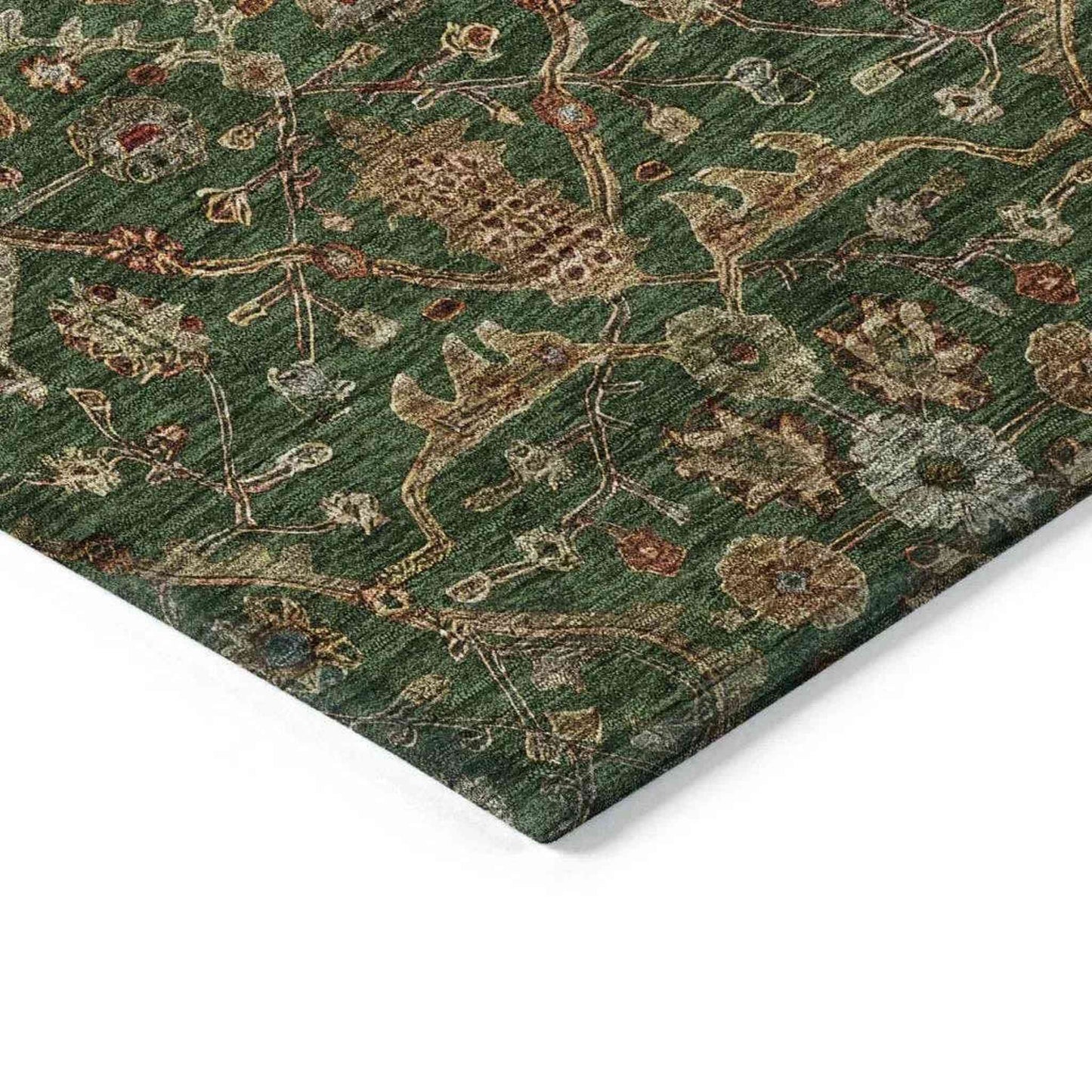 
                  
                    Emerald Medallion Washable Indoor - Outdoor Rug - Curated Home Decor
                  
                