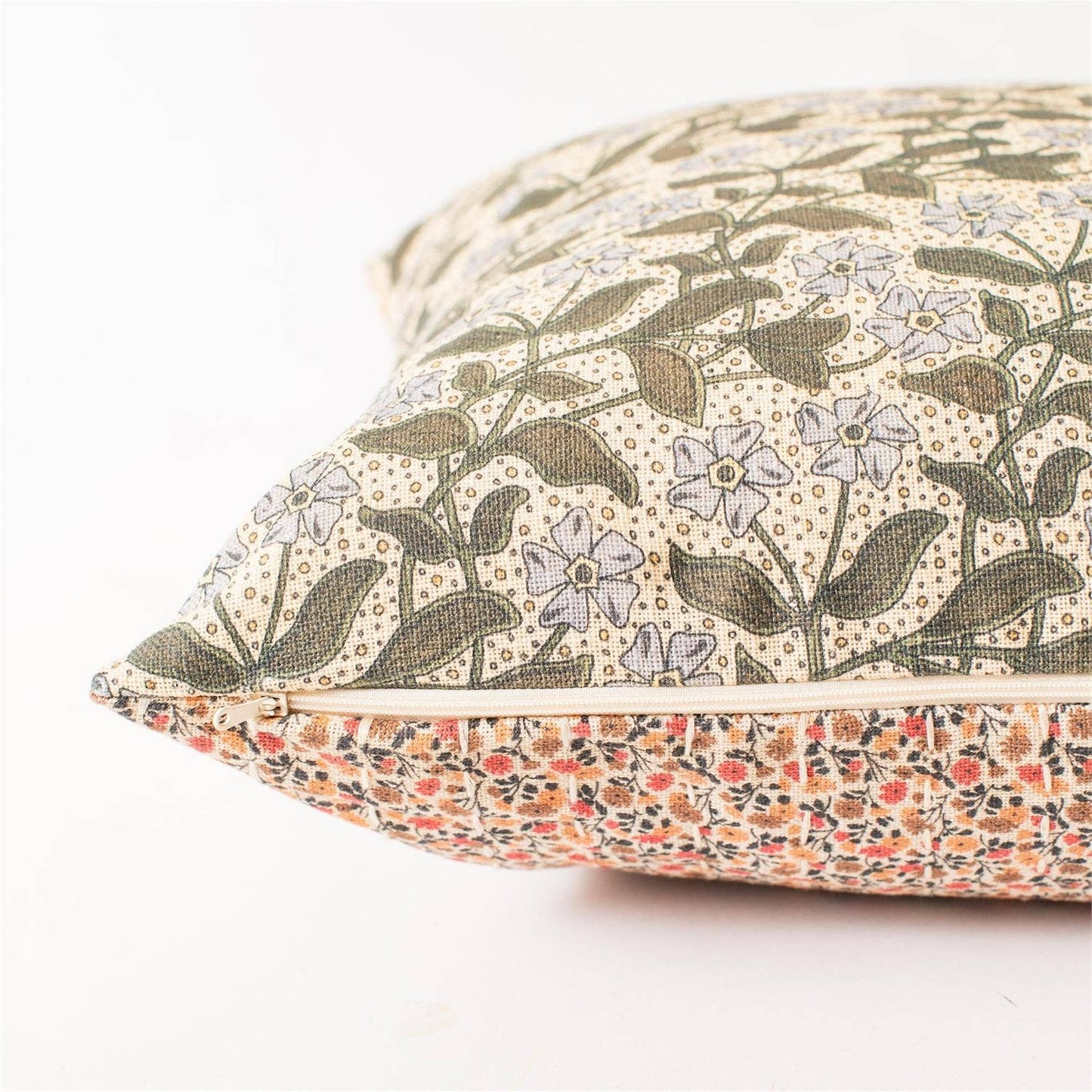 
                  
                    Peach floral reversible decorative throw pillow, 18-inch square — Curated Home Decor
                  
                