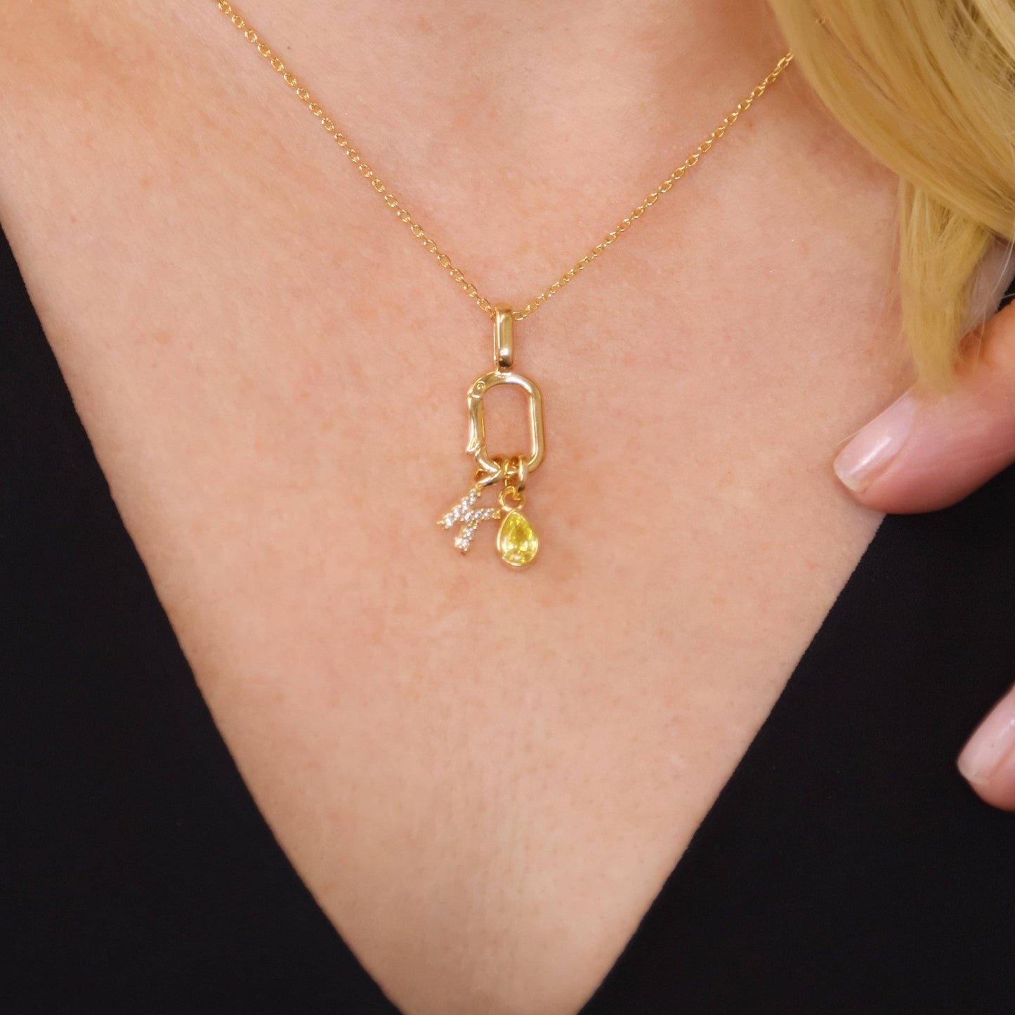 18k Gold Filled Carabiner Pendant - Curated Home Decor