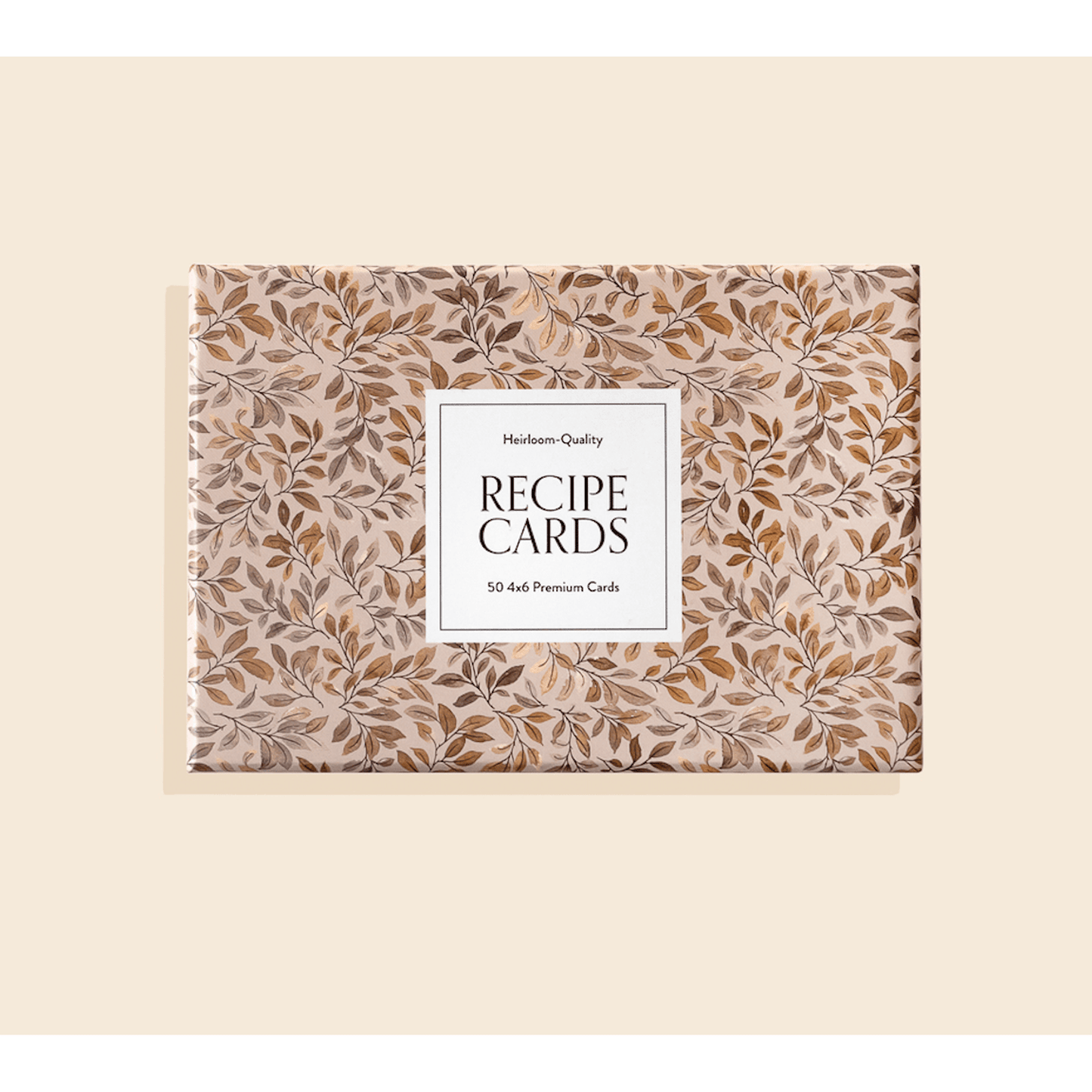 Recipe Boxed Cards by Korie Herold featuring five unique designs, each measuring 4x6 inches with sections for prep time, ingredients, instructions, and personal notes.