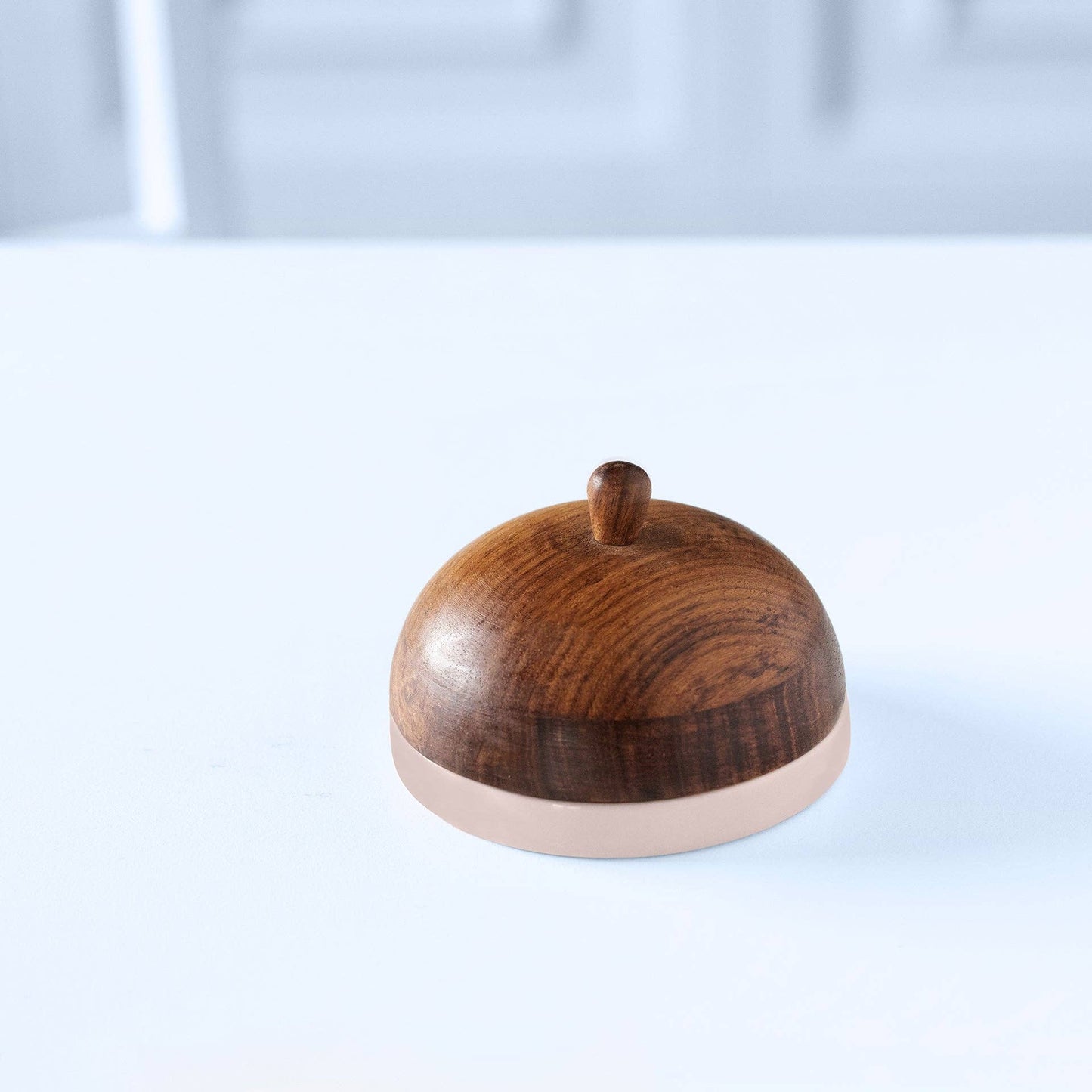 
                  
                    Blush Striped Ceramic Butter Dish with Mango Wood Lid - Curated Home Decor
                  
                