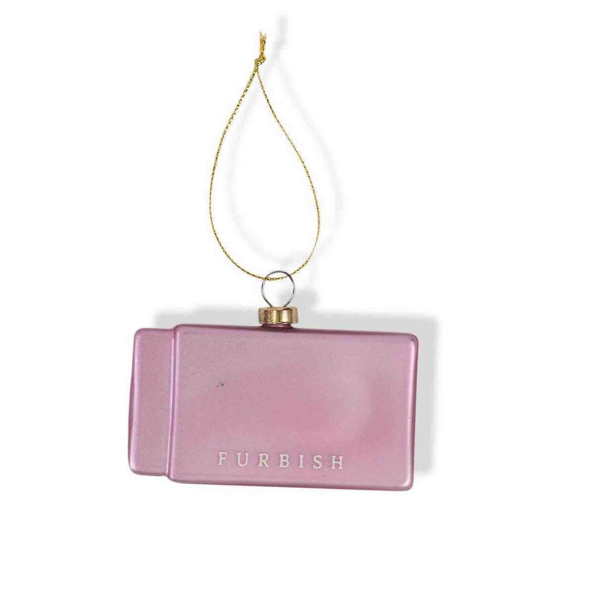 
                  
                    Merry & Bright Matchbook Ornament purple glass Christmas decoration with gold hanging string
                  
                