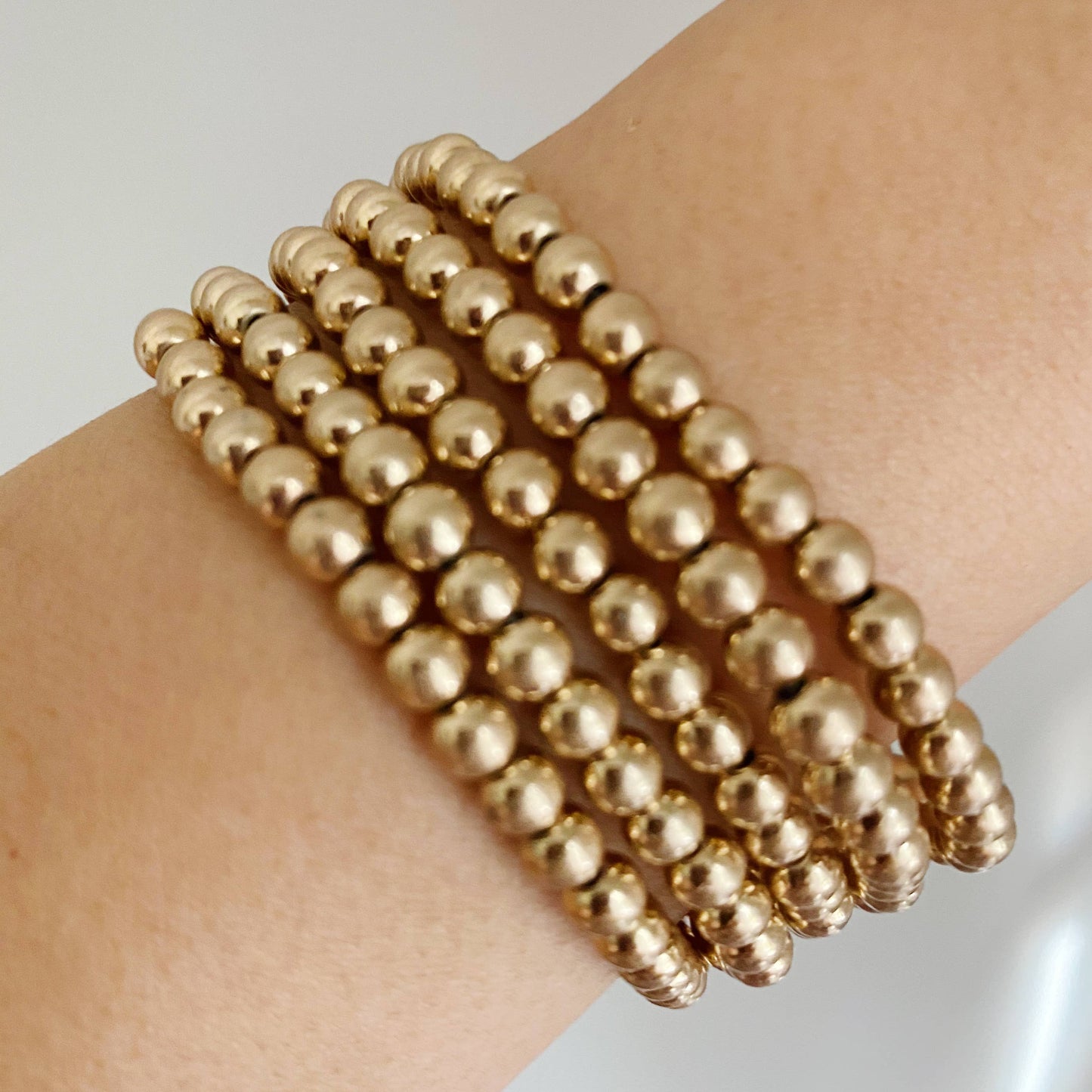 Golden Beads Bracelet Set - Curated Home Decor