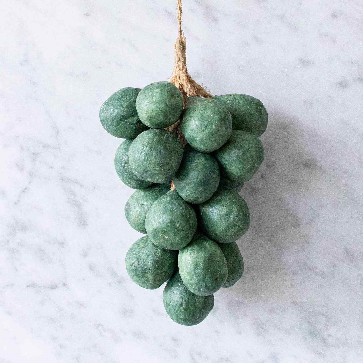 Handcrafted grape soap shaped like green grape cluster made with 100% olive oil