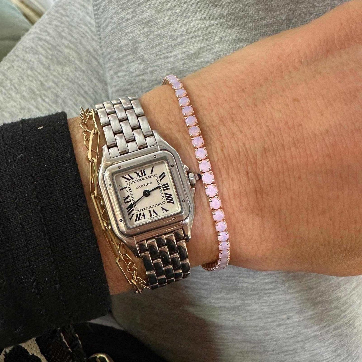 
                  
                    14kt Rose Gold Pink Nano Opal Tennis Bracelet - Curated Home Decor
                  
                