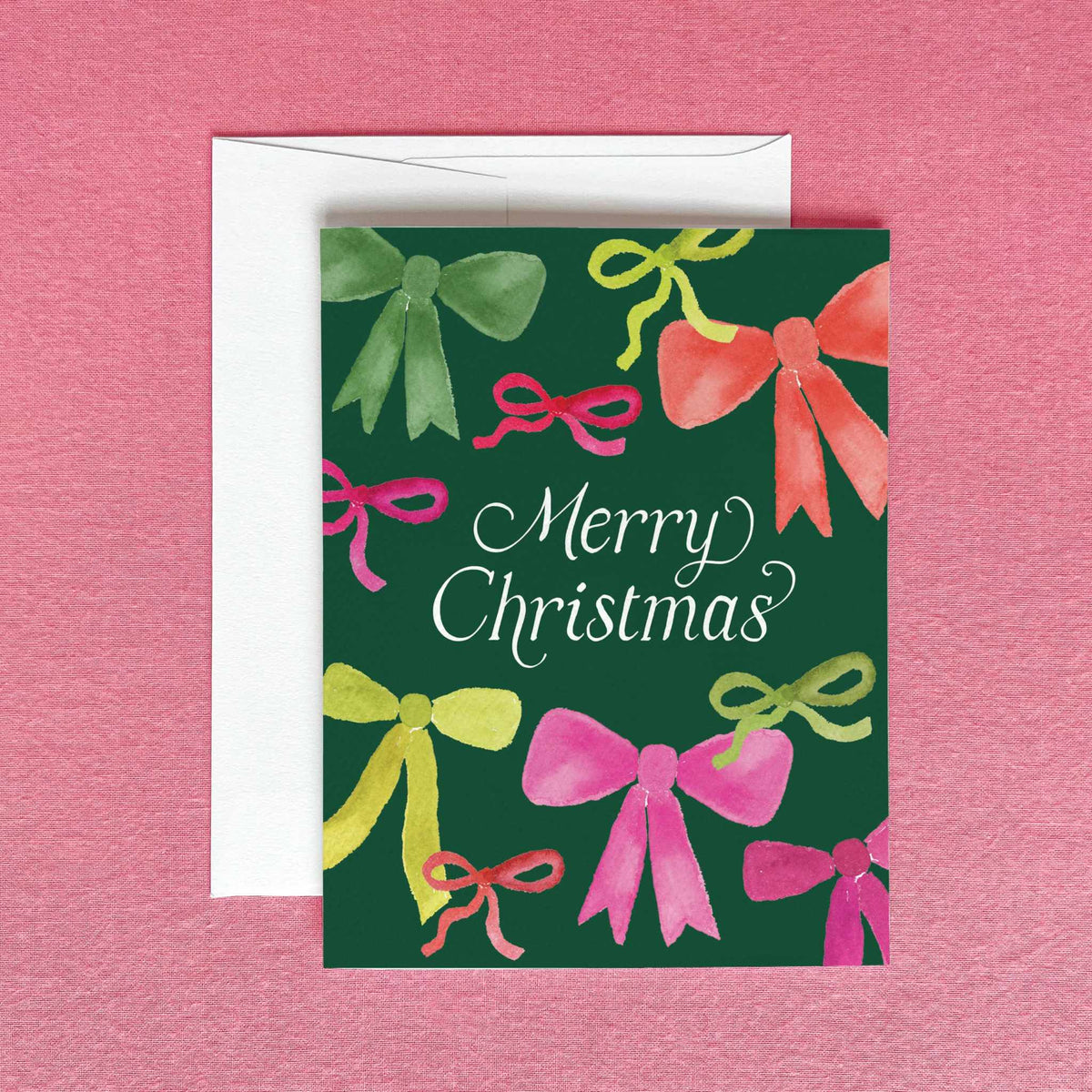 
                  
                    Merry Christmas Bows Greeting Card - Curated Home Decor
                  
                