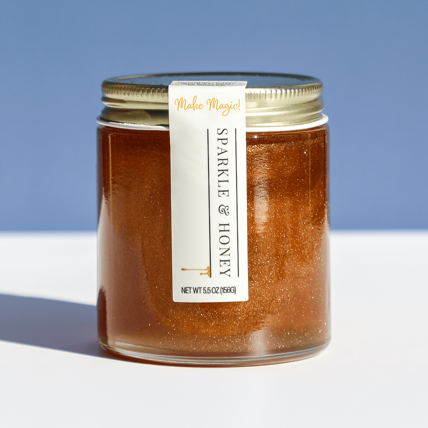 Sparkle & Honey organic wildflower honey with edible sparkles in 5.5oz jar