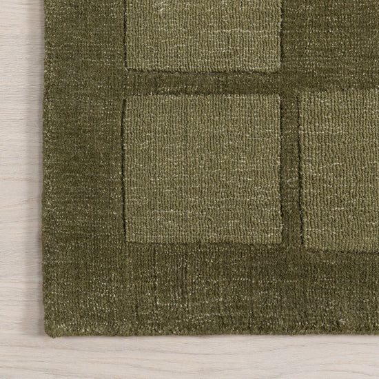 Arvin Olano Petra High-Low Wool-Blend Area Rug: Verdant Green / 8' x 10' - Curated Home Decor