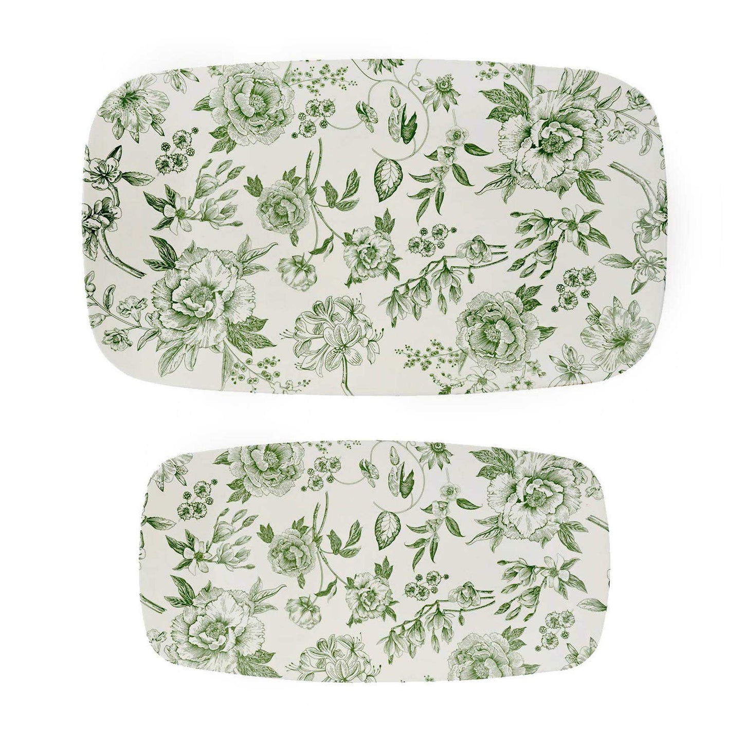 
                  
                    Green Delft stacking melamine trays set of 2
                  
                