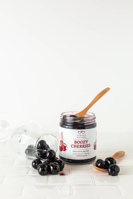 In the Curious Kitchen - Bourbon Cocktail Cherries 9 oz. Christmas Holiday Favorite - Curated Home Decor