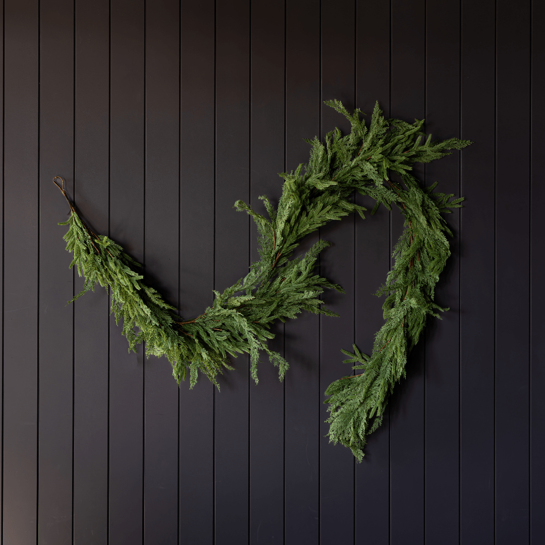 
                  
                    Norfolk & Cypress Real Touch Garland, 9 ft LED Pre-Lit (Pre-Order: Ships Late September) - Curated Home Decor
                  
                