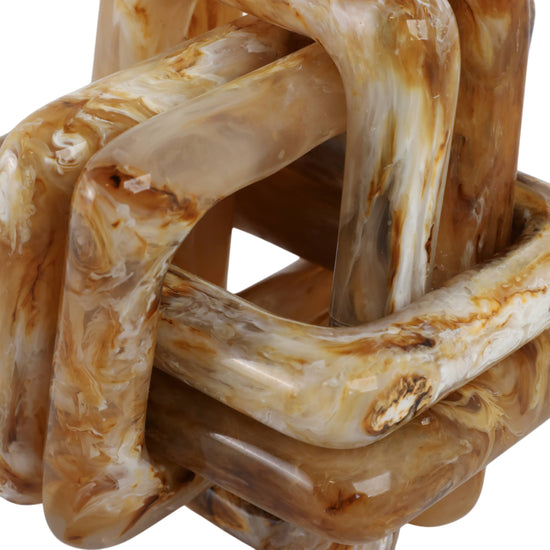 Tan 6 in. Marbled Resin Knot