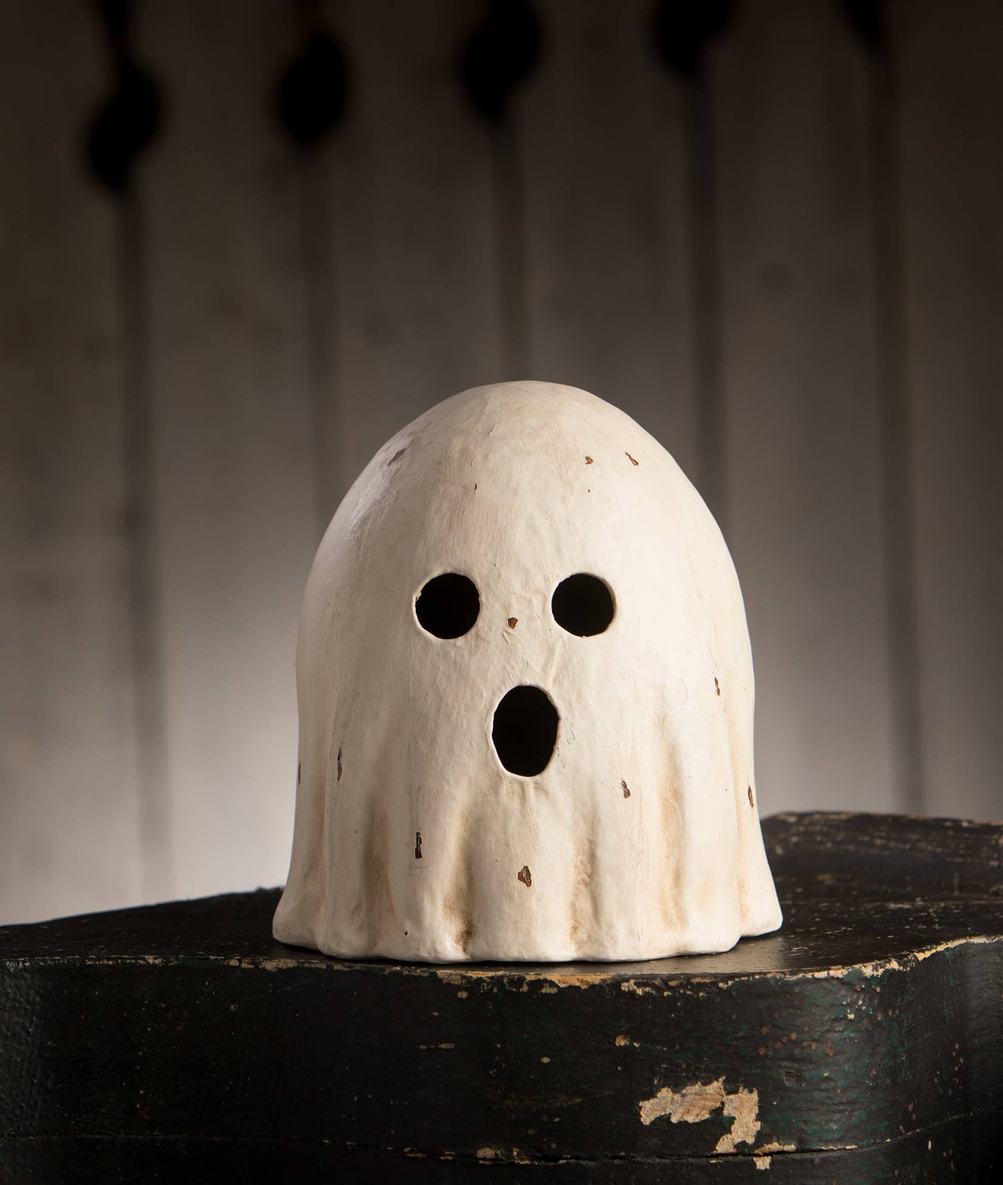 Surprised Ghost Luminary Medium Paper Mache - Curated Home Decor