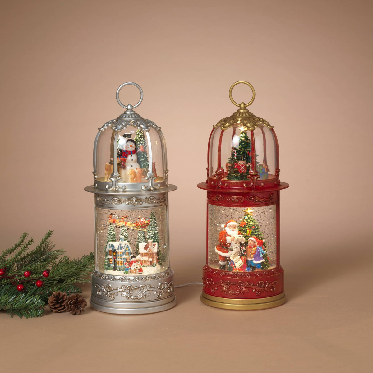 
                  
                    Lighted Musical Spinning Water Globe with Rotating Scene, 13.5 Inch - Curated Home Decor
                  
                