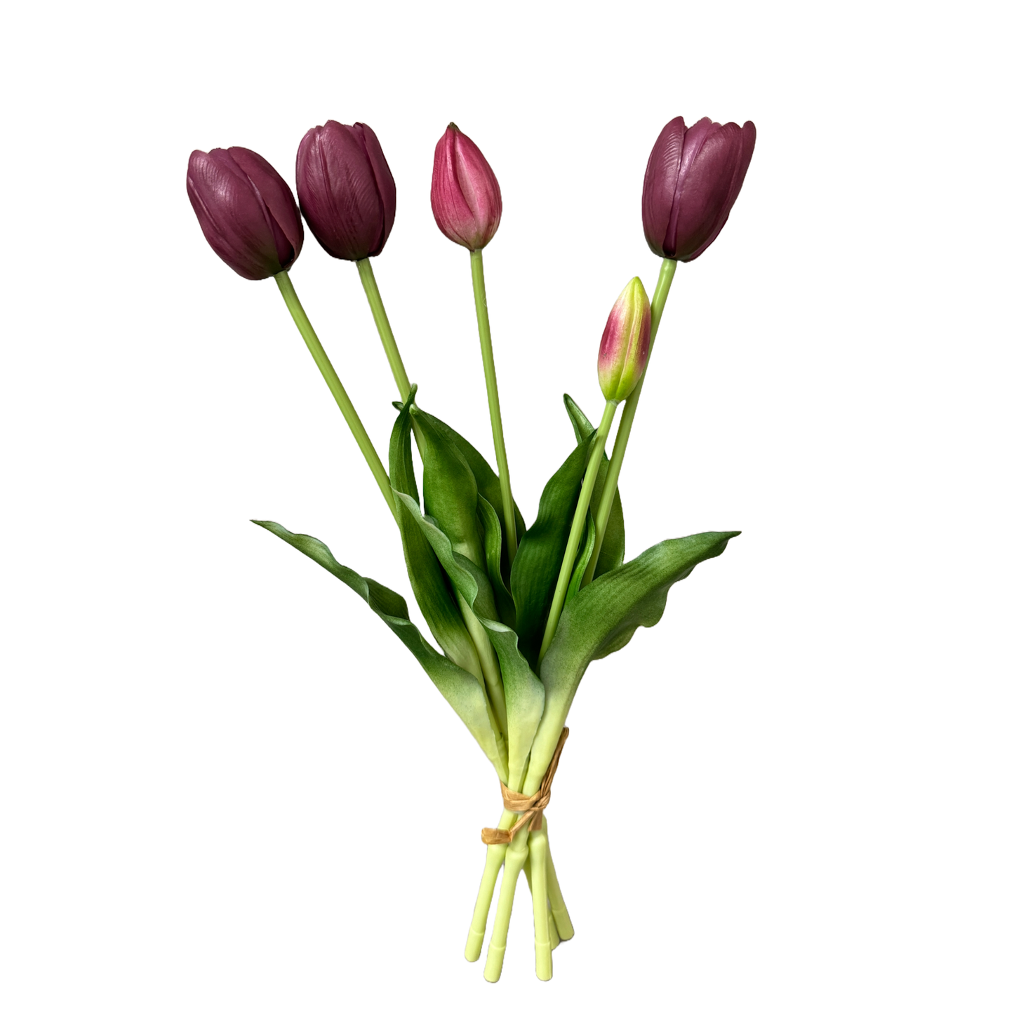 16" Real Touch Tulip-3 flowers 2 buds