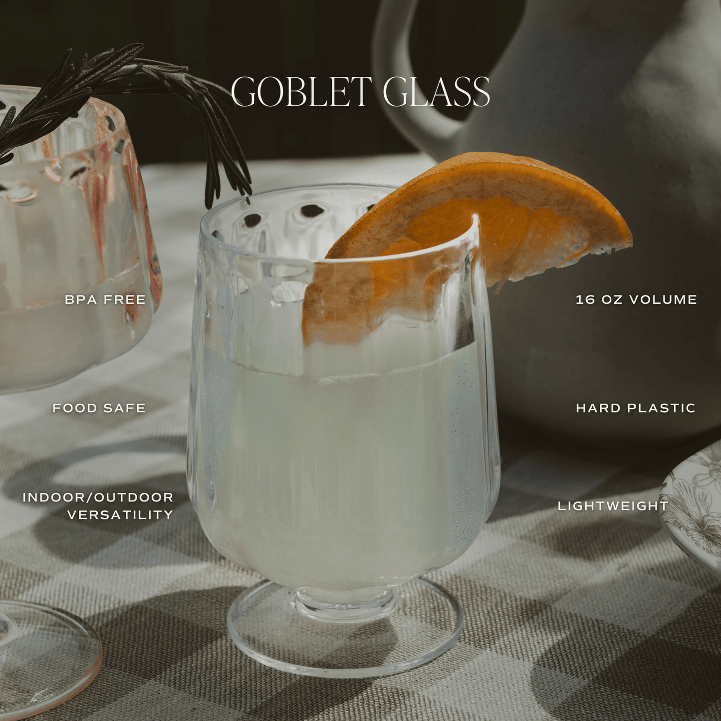
                  
                    Outdoor Plastic Goblet Drinkware - Curated Home Decor
                  
                
