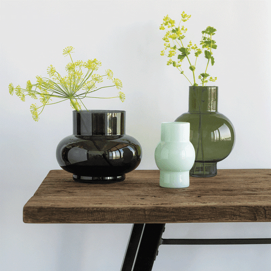 Black Recycled Vase Tummy B - Curated Home Decor