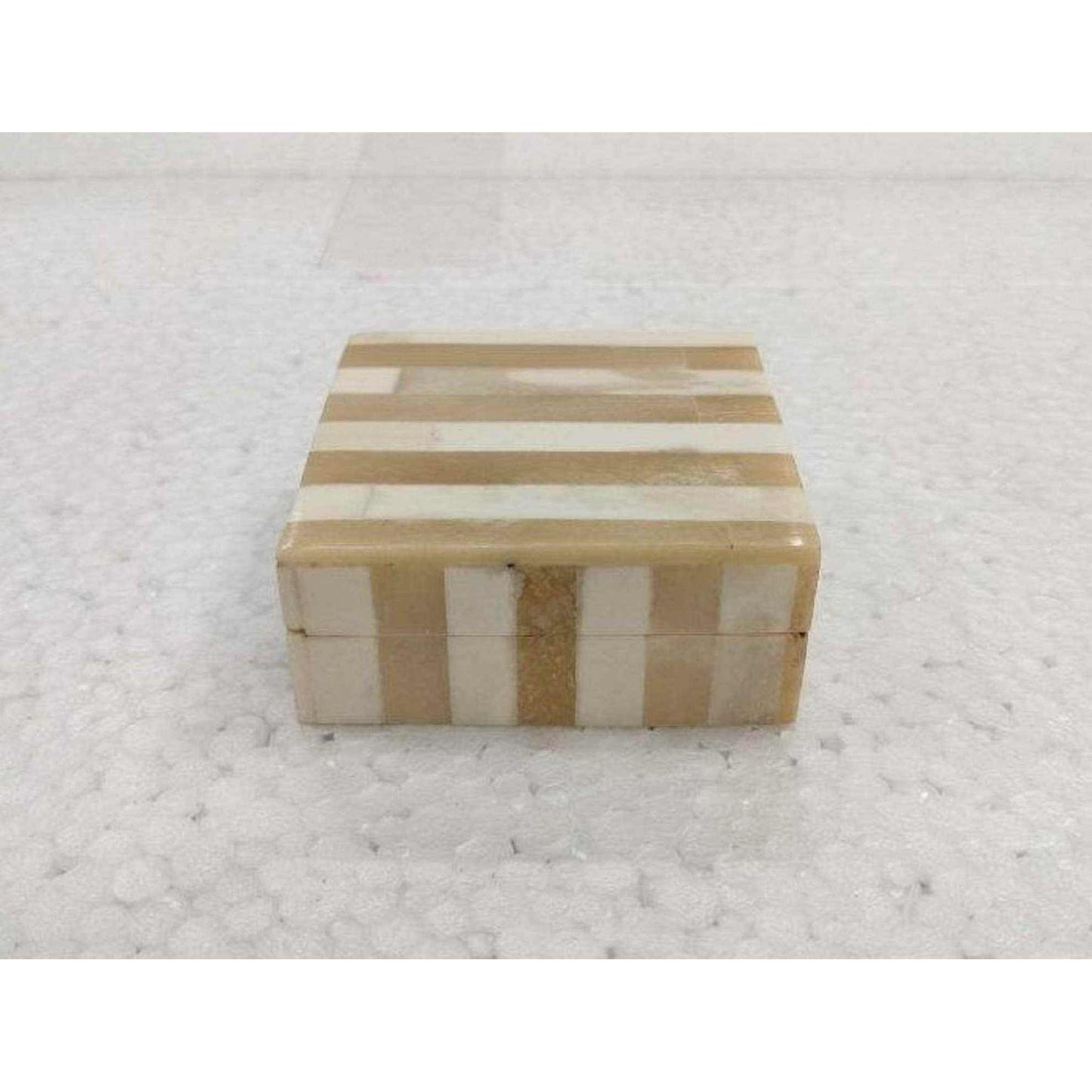 
                  
                    Extra Small Bone Striped Decorative Box - Curated Home Decor
                  
                