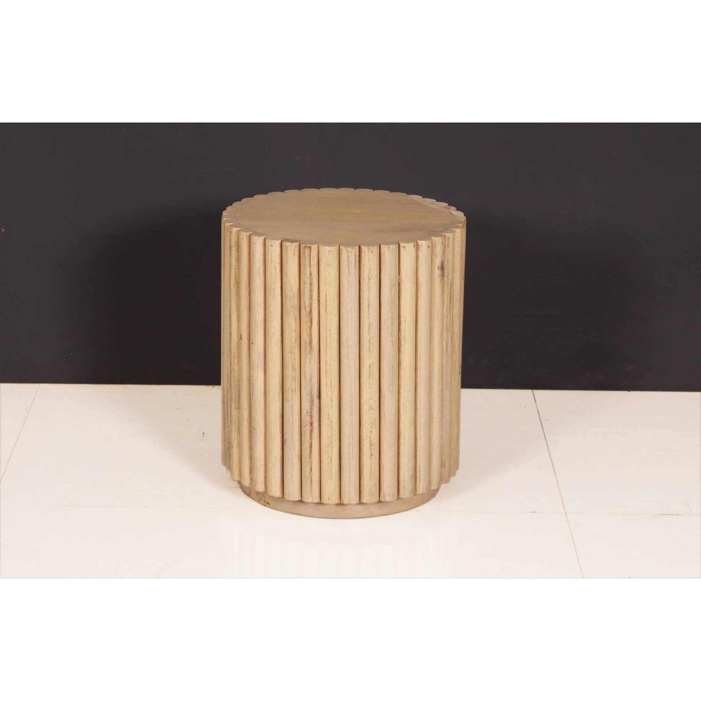 
                  
                    Fluted Low Side Table Mango Wood - Curated Home Decor
                  
                