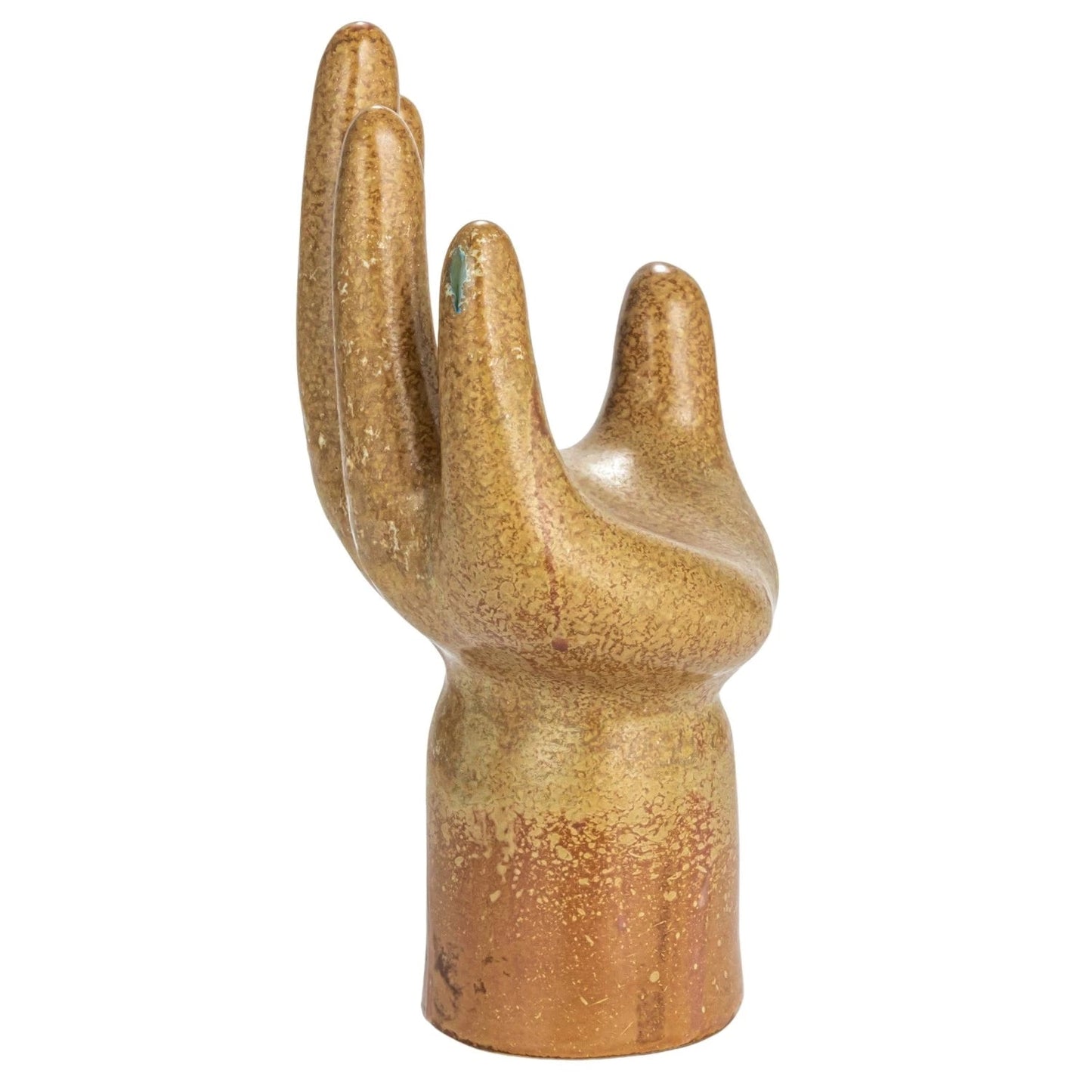 Brown Stoneware Glazed Hand - Curated Home Decor